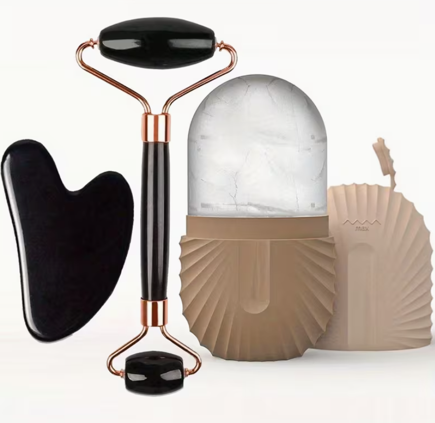 3-in-1 Ice Face Roller & Gua Sha Set