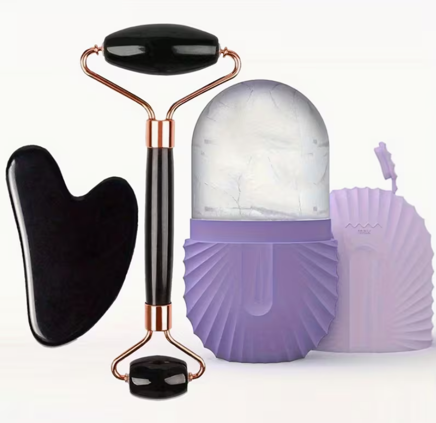 3-in-1 Ice Face Roller & Gua Sha Set