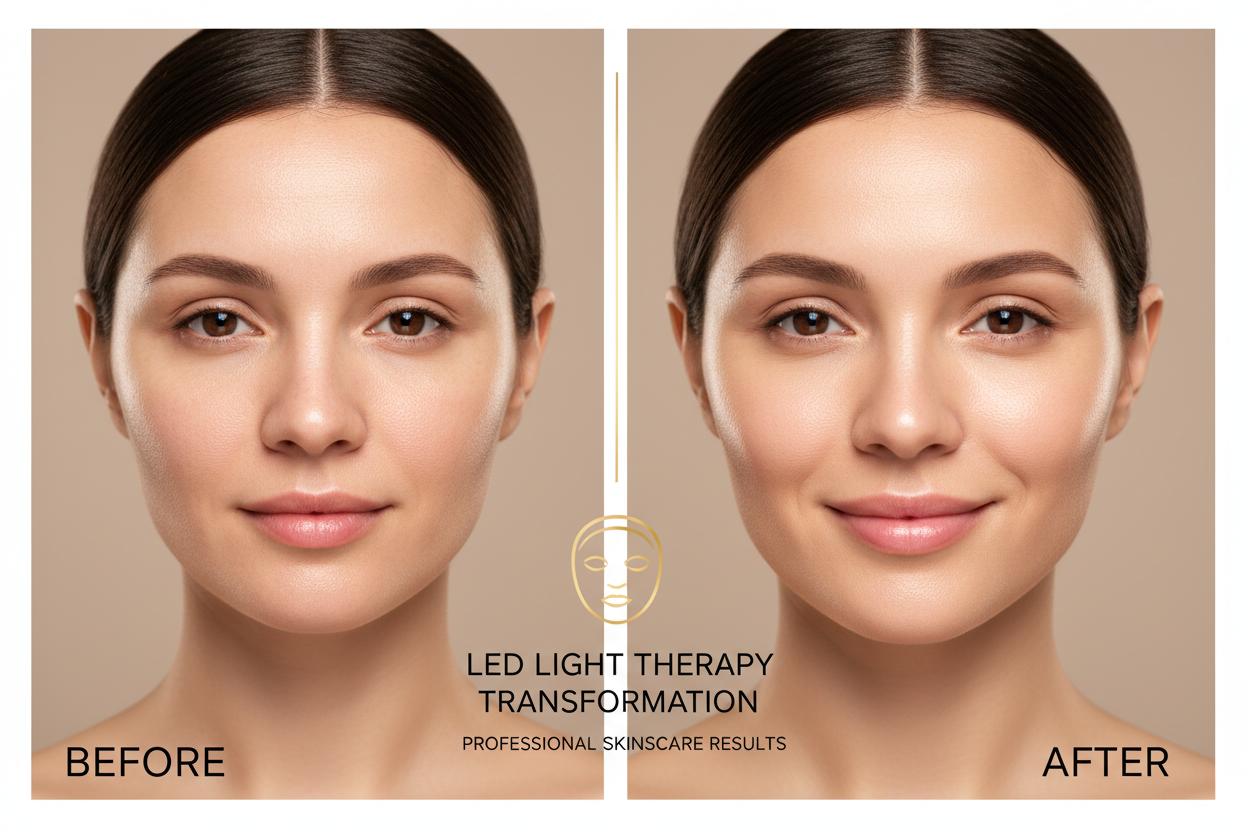 LED light therapy mask before and after results